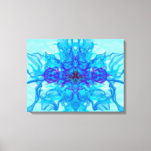 BLUE SMOKE - Fractal Art - Canvas Print