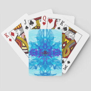BLUE SMOKE - Fractal Art - Playing Cards