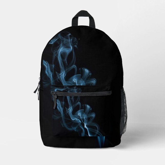 Blue Smoke Printed Backpack (Front)