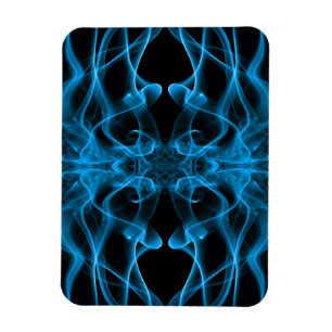 Blue Smoke Symmetrical Minimalist Black Magnet