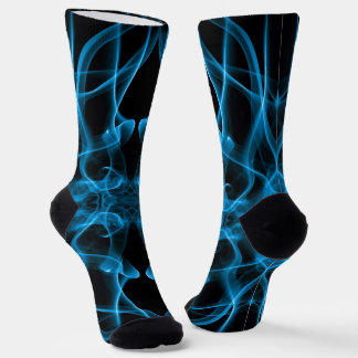 Blue Smoke Symmetrical Minimalist Black Socks