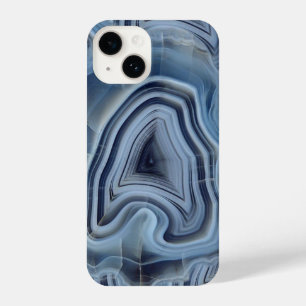 Blue Smoky Agate Geode iPhone 14 Case