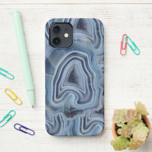 Blue Smoky Agate Geode iPhone 12 Case