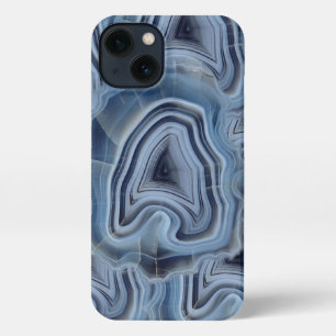 Blue Smoky Agate Geode iPhone 13 Case