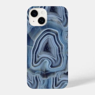 Blue Smoky Agate Geode iPhone 14 Case