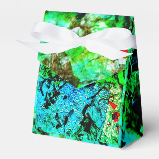Blue smooth abstract Favor Box,Smooth vibrant art  Favour Box