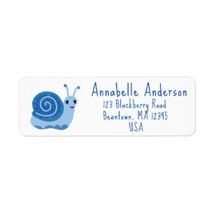 Blue Snail Mail Personalise Label
