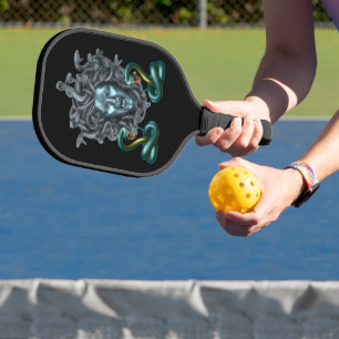 Blue Snake Medusa Gorgon Pickleball Paddle