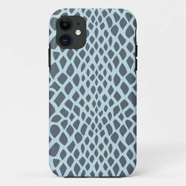 Blue Snake Print Case-Mate iPhone Case (Back)