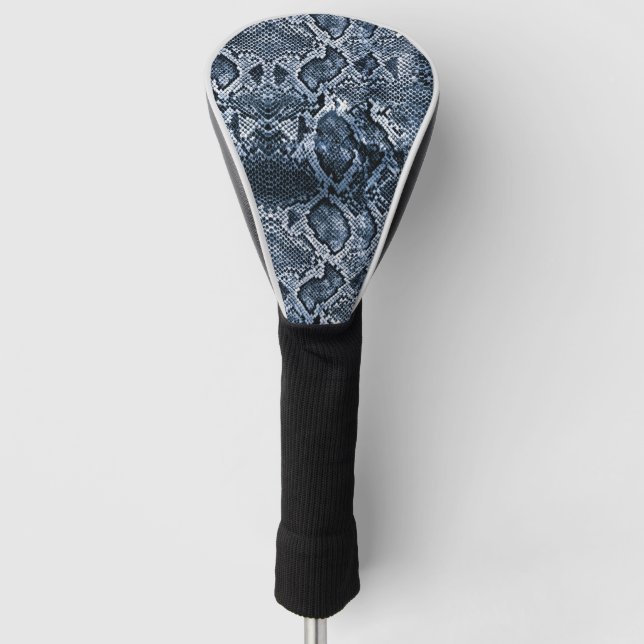 Blue Snake print Golf Head Cover (Front)