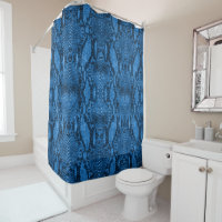 Blue Snake Skin Print