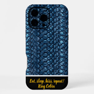 Blue snake skins gleam in sunlight iPhone 16 pro max case