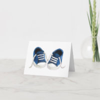 Blue Sneakers Baby Shower Thank You Cards
