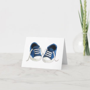 Blue Sneakers Baby Shower Thank You Cards