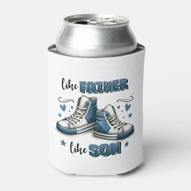 Blue Sneakers Like Father, Like Son Can Cooler (Can Front)