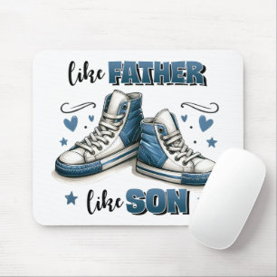 Blue Sneakers Like Father, Like Son Mouse Mat