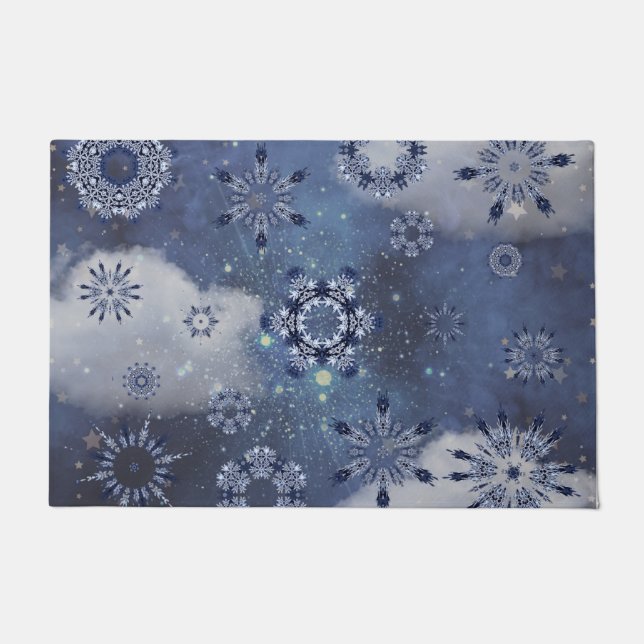Blue Snow Doormat (Front)