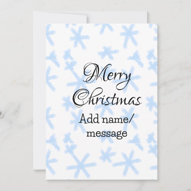 Blue snow flakes Christmas pattern snow pattern Invitation (Front)
