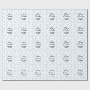 Blue snow flakes Christmas pattern snow pattern Wrapping Paper