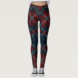 Blue Snow Flakes Leggings