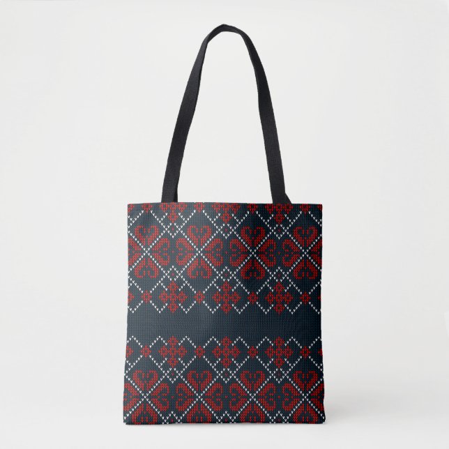 Blue Snow Flakes  Tote Bag (Front)
