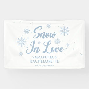 Blue Snow in love Winter Ski Bachelorette  Banner