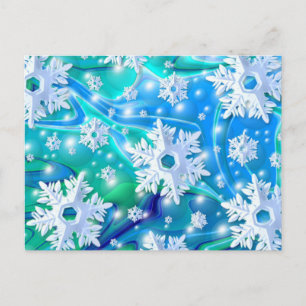 Blue Snow Postcard