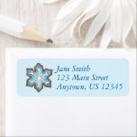 Blue Snow Winter Snowflake Hanukkah Chanukah<br><div class="desc">Return address labels feature a frosted blue Christmas snowflake sugar cookie. Created from an original marker illustration.

Don't see what you're looking for? Need help with customisation? Contact Rebecca to have something designed just for you.</div>