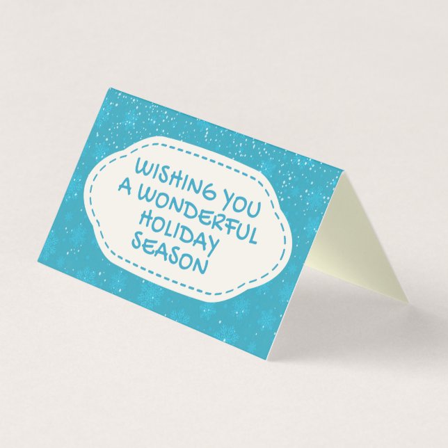 Blue Snowflake 25 Pack Holiday Cards (Front)