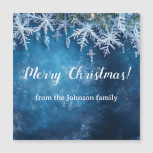 Blue snowflake and ice Christmas design