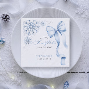 Blue Snowflake Baby Shower Napkins