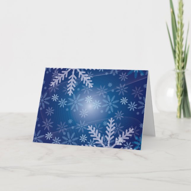 Blue Snowflake Card (Front)