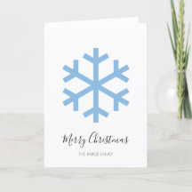 Blue Snowflake Christmas Card
