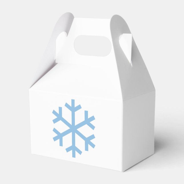 Blue Snowflake Christmas Favour Box (Front Side)
