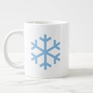 Blue Snowflake Christmas Giant Coffee Mug