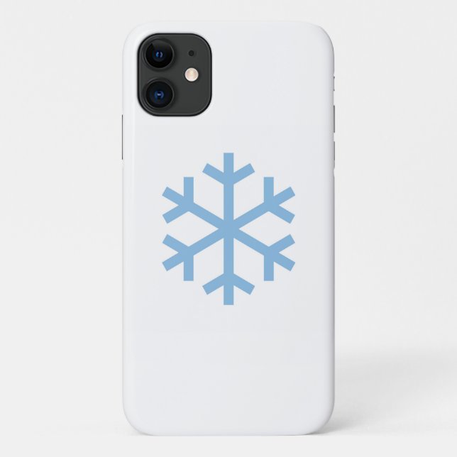 Blue Snowflake Christmas iPhone 11 Case (Back)