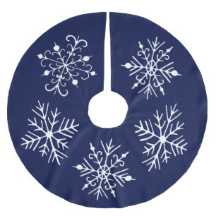 Blue Snowflake Christmas Tree Skirt
