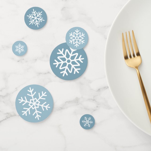 Blue Snowflake Confetti (Group)