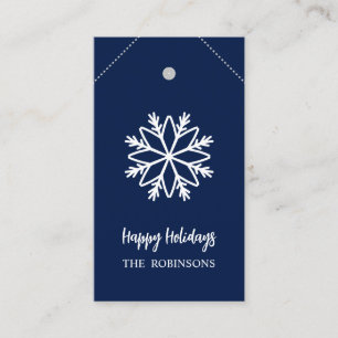 BLUE SNOWFLAKE DIY CHRISTMAS GIFT TAG