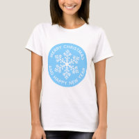 Blue Snowflake Festive T-Shirt