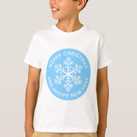 Blue Snowflake Festive T-Shirt (Child)