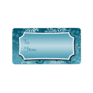 Blue Snowflake Gift Tag