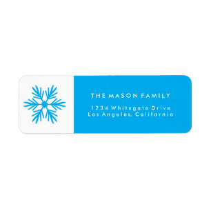 Blue Snowflake Holiday/Christmas Labels