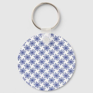 Blue Snowflake Keychain