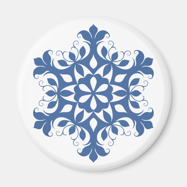 Blue Snowflake Magnet (Front)