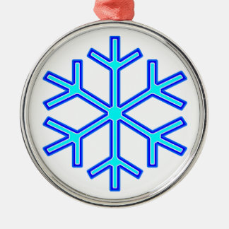 Blue Snowflake Metal Tree Decoration