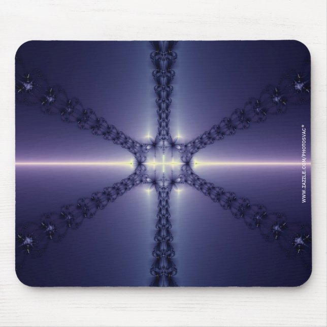 Blue Snowflake Mouse Mat (Front)