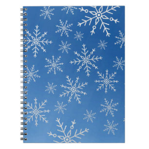 Blue Snowflake Notebook – Winter Aesthetic Journal