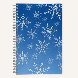 Blue Snowflake Notebook – Winter Aesthetic Journal