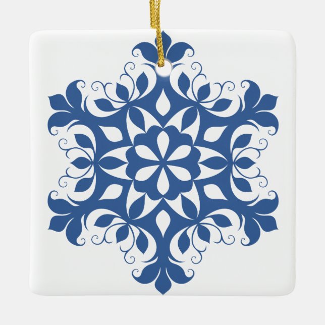 Blue Snowflake Ornament (Front)